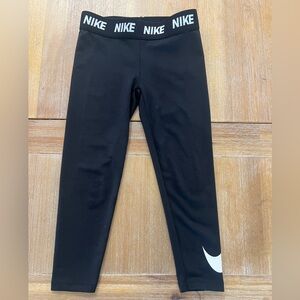 Nike Kids Black and White Logo Leggings